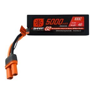 Spektrum Accessories 5000mAh 4S 14.8V Smart G2 LiPo 100C IC5 SPMX54S100H5